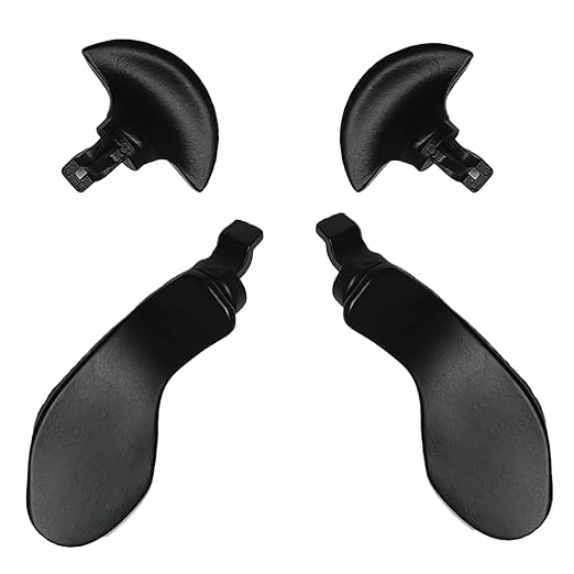 LiXiongBao 4PCS Metal Back Paddles for PS5 DualSense Edge Controller Paddles Trigger Buttons Replacement Interchangable Parts for PS5 DualSense Edge Wireless Controller(Black) [video game]