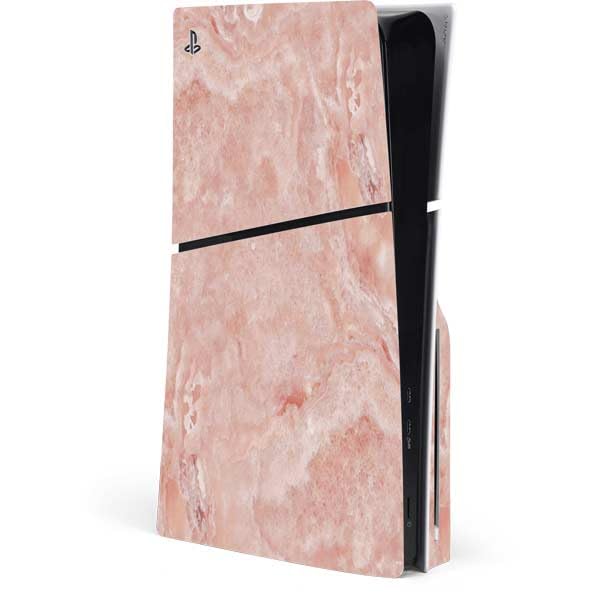 Skinit Decal Gaming Skin Compatible with PS5 Slim Disk Console - Crystal Pink Design