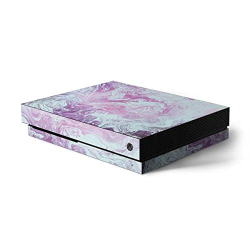 Skinit Decal Gaming Skin Compatible with Xbox One X Console - Originally Designed Blue and Purple Marble Design