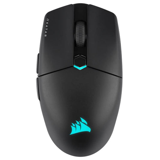 Corsair KATAR Elite Wireless Ultra-Light FPS Gaming Mouse - 10 000 DPI - Symmetric Shape - Up to 110hrs Battery - iCUE Compatible - PC  PS5  PS4  Xbox - Black