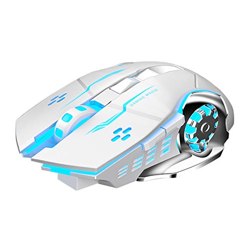 AULA SC100 Wireless Gaming Mouse - Rechargeable, RGB LED, DPI Adjustable, White Color