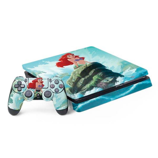 Skinit Decal Gaming Skin Compatible with PS4 Slim Bundle - Officially Licensed Disney The Little Mermaid Ariel Part of Your World Design