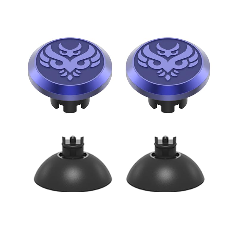 KD.FLY Metal Thumbsticks for PS5 Controller Joystick Replacement  Thumb Sticks for PS4 Controller  Custom Thumb Grips for Switch Pro Controller  2 Joystick  2 Thumbstick Base  Owl