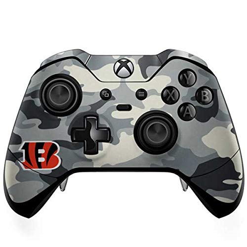 Skinit Decal Gaming Skin Compatible with Xbox One Elite Controller - Officially Licensed NFL Cincinnati Bengals Camo Design