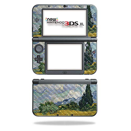 MightySkins Carbon Fiber Skin for Nintendo New 3DS XL (2015) - Wheatfield With Cypresses | Protective  Durable Textured Carbon Fiber Finish | Easy to Apply  Remove  and Change Styles | Made in The USA