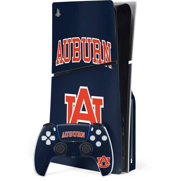 Skinit Decal Gaming Skin Compatible with PS5 Slim Disk Bundle - Officially Licensed Auburn University AU Design