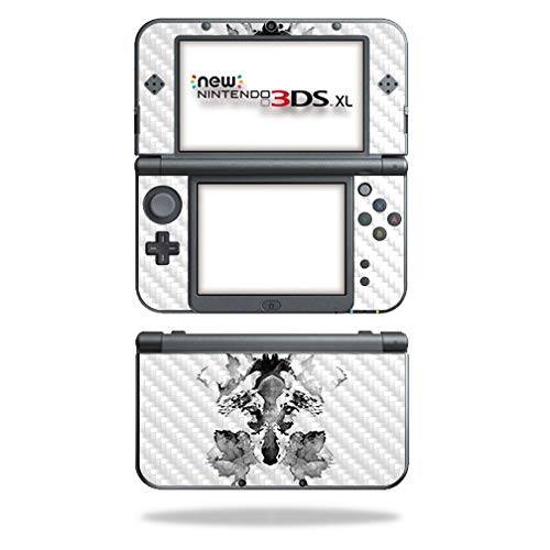 MightySkins Carbon Fiber Skin for Nintendo New 3DS XL (2015) - Rorschach | Protective  Durable Textured Carbon Fiber Finish | Easy to Apply  Remove  and Change Styles | Made in The USA