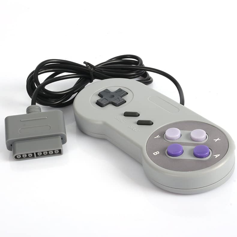 Rojuna SNES Gamepad Controller - 2 Packs, Off-White Replacement Controllers for Original Super Nintendo System