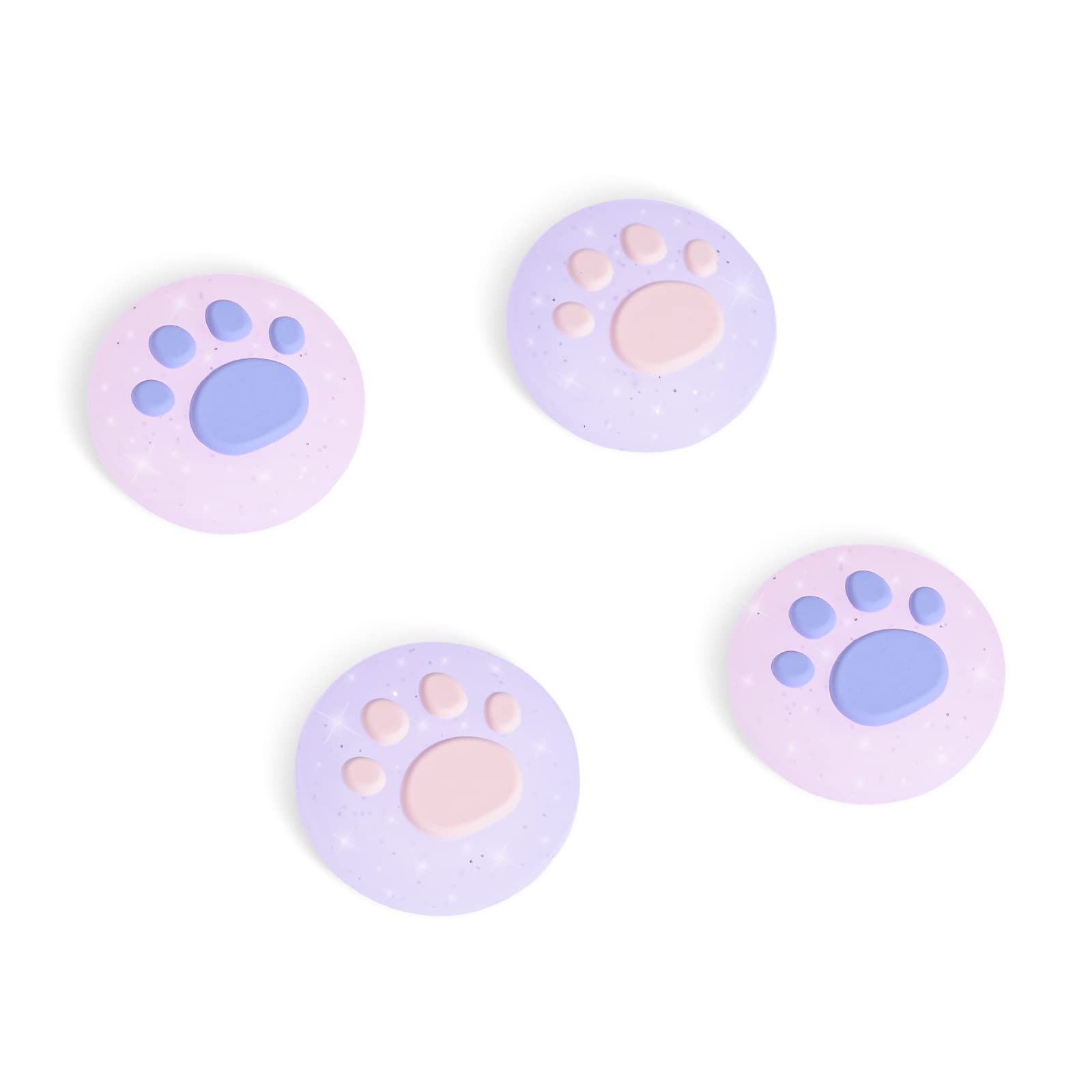 DLseego Cute Crystal Cat Claw Design Thumb Grip Caps Design for Switch & Switch Lite & Switch OLED  Joystick Cap Soft Silicone Cover - Crystal Pink&Purple