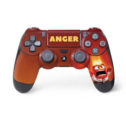 Skinit Decal Gaming Skin Compatible with PS4 Controller - Officially Licensed Disney Inside Out Anger Portrait Design