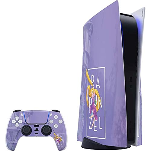 Skinit Decal Gaming Skin Compatible with PS5 Bundle - Officially Licensed Disney Princess Rapunzel and Pascal Design