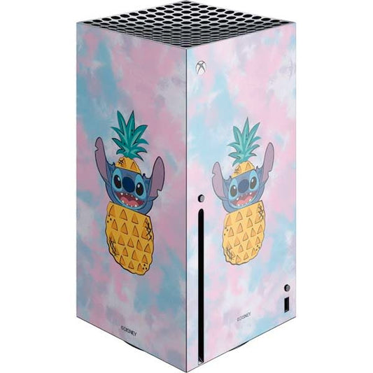 Skinit Decal Gaming Skin Compatible with Xbox Series X Console - Officially Licensed Disney Lilo and Stitch Pineapple Stitch Design