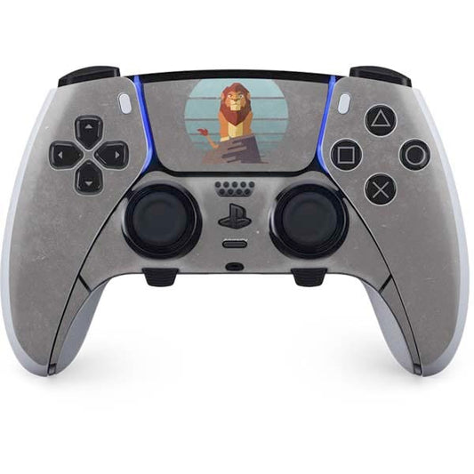 Skinit Decal Gaming Skin Compatible with PS5 DualSense Edge Pro Controller - Officially Licensed Disney The Lion King Simba On Pride Rock Design
