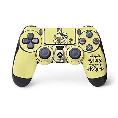 Skinit Decal Gaming Skin Compatible with PS4 Controller - Officially Licensed Disney Princess Belle Tale As Old As Time Art Design