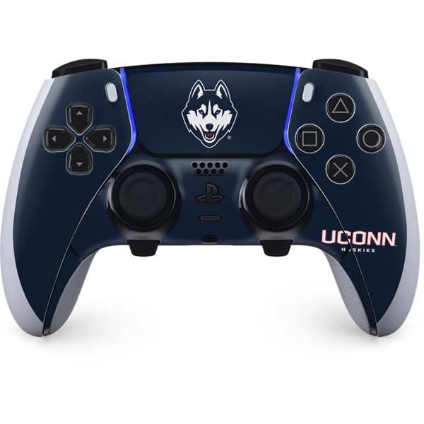 Skinit Decal Gaming Skin Compatible with PS5 DualSense Edge Pro Controller - Officially Licensed University of Connecticut Huskies Design