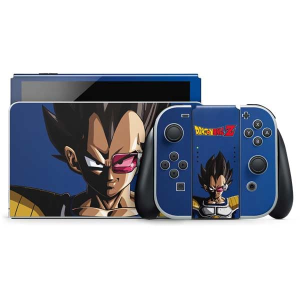 Skinit Decal Gaming Skin Compatible with Nintendo Switch OLED (2021) - Officially Licensed Dragon Ball Z Vegeta Portrait Design