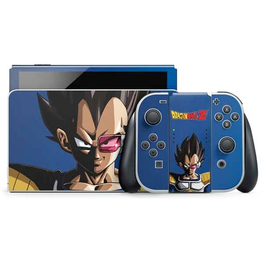 Skinit Decal Gaming Skin Compatible with Nintendo Switch OLED (2021) - Officially Licensed Dragon Ball Z Vegeta Portrait Design