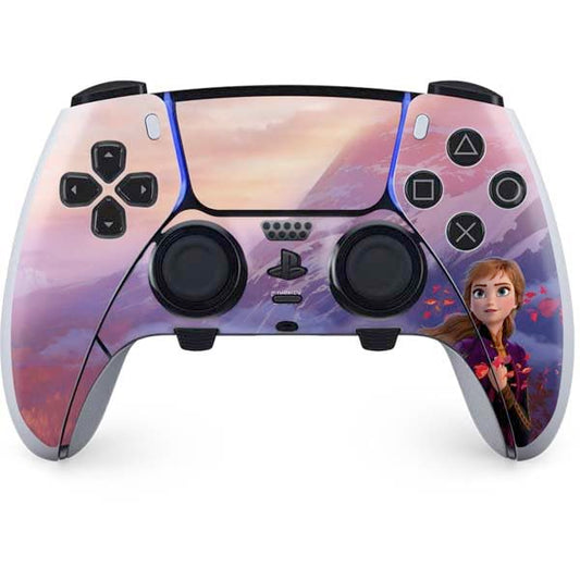 Skinit Decal Gaming Skin Compatible with PS5 DualSense Edge Pro Controller - Officially Licensed Disney Frozen II Anna Design