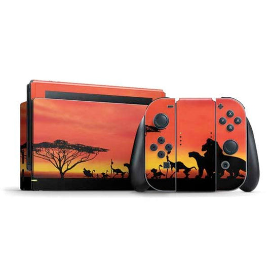 Skinit Decal Gaming Skin Compatible with Nintendo Switch Bundle - Officially Licensed Disney The Lion King Pride Rock Crew Design