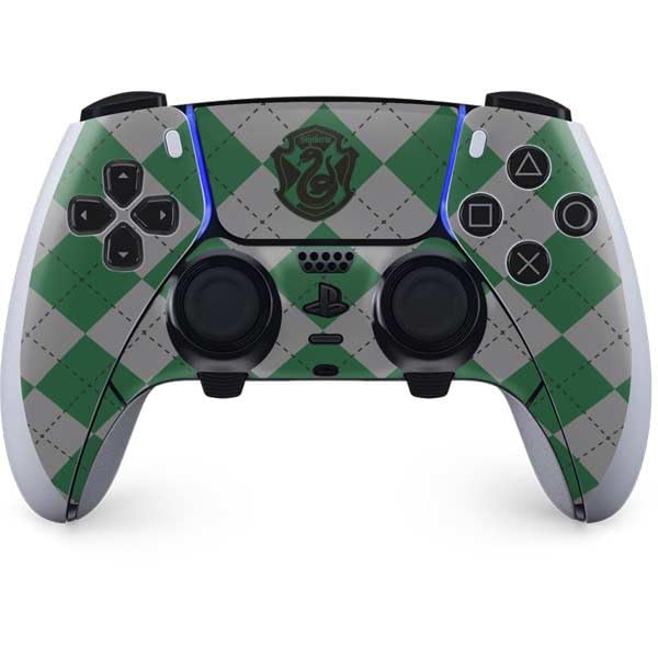 Skinit Decal Gaming Skin Compatible with PS5 DualSense Edge Pro Controller - Officially Licensed Wizarding World Harry Potter Slytherin Crest Design