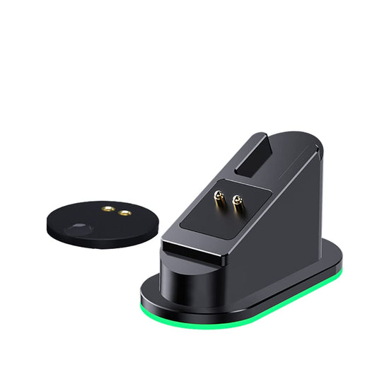 Hokeyio Wireless Metal Power Charging Dock for Razer Logitech G Pro X - RGB MOD, Model AA0206, Gilded Base