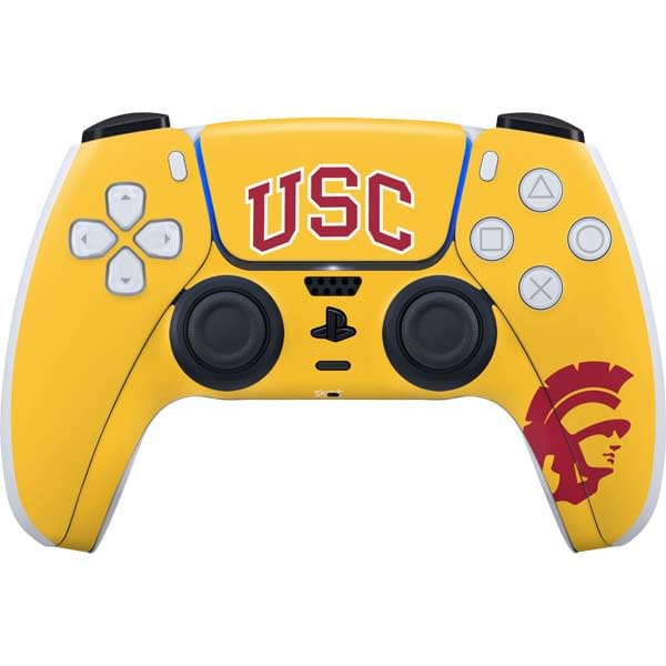 Skinit Decal Gaming Skin Compatible with PS5 Controller - Officially Licensed University of Southern California USC Trojans Yellow Design