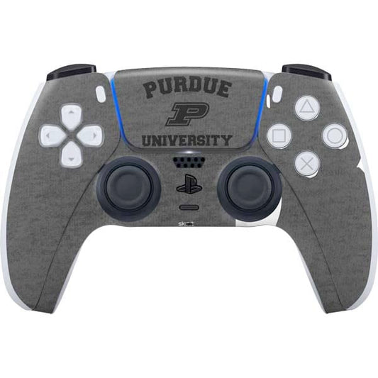 Skinit Decal Gaming Skin Compatible with PS5 Controller - Officially Licensed Purdue University Purdue Grey Logo Design