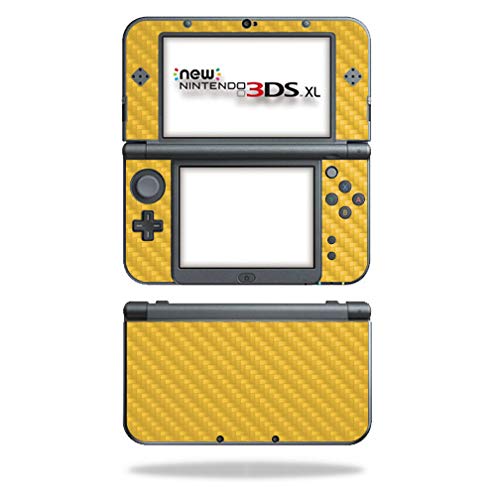 MightySkins Carbon Fiber Skin for Nintendo New 3DS XL (2015) - Marigold | Protective  Durable Textured Carbon Fiber Finish | Easy to Apply  Remove  and Change Styles | Made in The USA