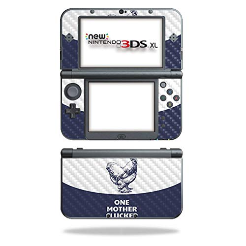 MightySkins Carbon Fiber Skin for Nintendo New 3DS XL (2015) - One Mother Clucker | Protective  Durable Textured Carbon Fiber Finish | Easy to Apply  Remove  and Change Styles | Made in The USA