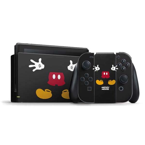 Skinit Decal Gaming Skin Compatible with Nintendo Switch Bundle - Officially Licensed Disney Mickey Mouse Body Design