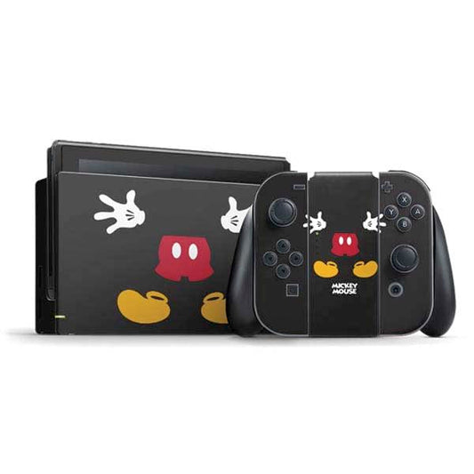 Skinit Decal Gaming Skin Compatible with Nintendo Switch Bundle - Officially Licensed Disney Mickey Mouse Body Design