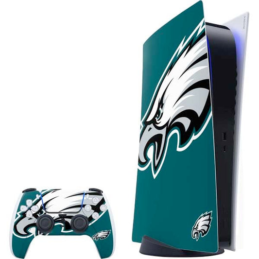 Skinit Decal Gaming Skin Compatible with PS5 Bundle - Officially Licensed NFL Philadelphia Eagles Large Logo Design