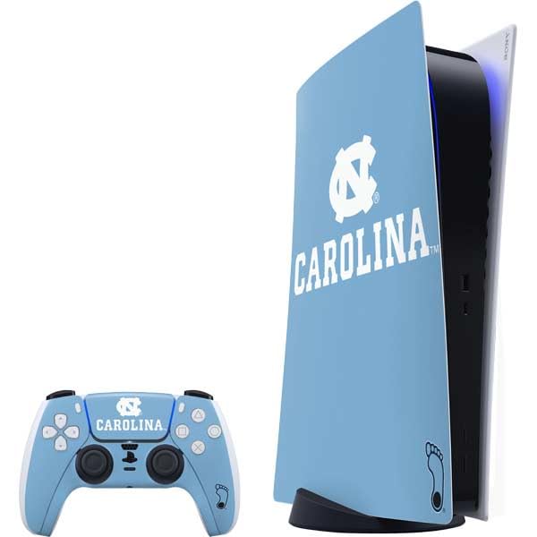 Skinit Decal Gaming Skin Compatible with PS5 Bundle - Officially Licensed University of North Carolina UNC Carolina Design