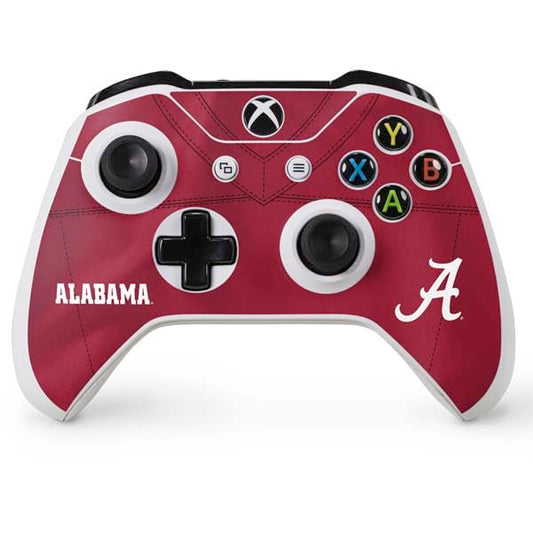 Skinit Decal Gaming Skin Compatible with Xbox One X Controller - Officially Licensed University of Alabama Maroon Jersey Design
