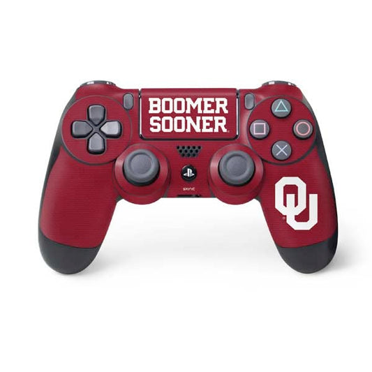 Skinit Decal Gaming Skin Compatible with PS4 Controller - Officially Licensed University of Oklahoma Boomer Sooner Design