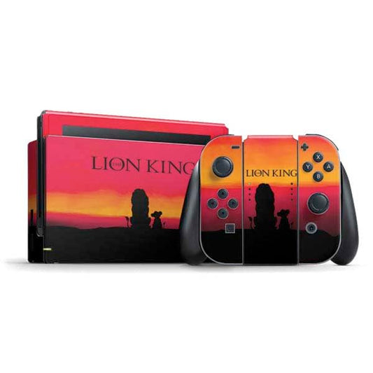 Skinit Decal Gaming Skin Compatible with Nintendo Switch Bundle - Officially Licensed Disney The Lion King Movie Poster Art Design