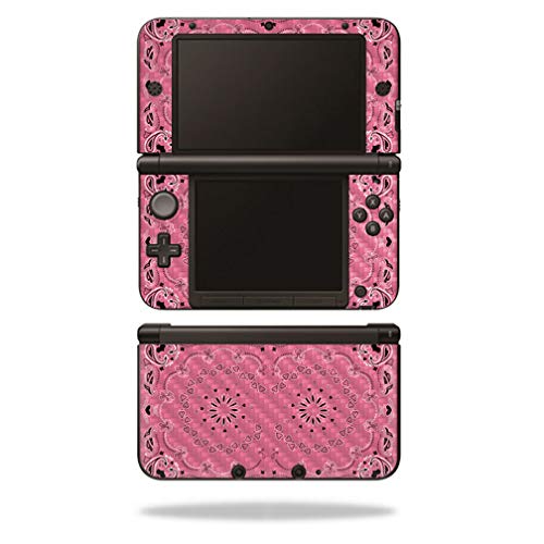MightySkins Carbon Fiber Skin for Nintendo 3DS XL Original (2012-2014) - Pink Bandana | Protective  Durable Textured Carbon Fiber Finish | Easy to Apply  Remove  and Change Styles | Made in The USA