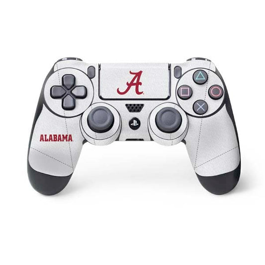 Skinit Decal Gaming Skin Compatible with PS4 Controller - Officially Licensed University of Alabama White Jersey Design