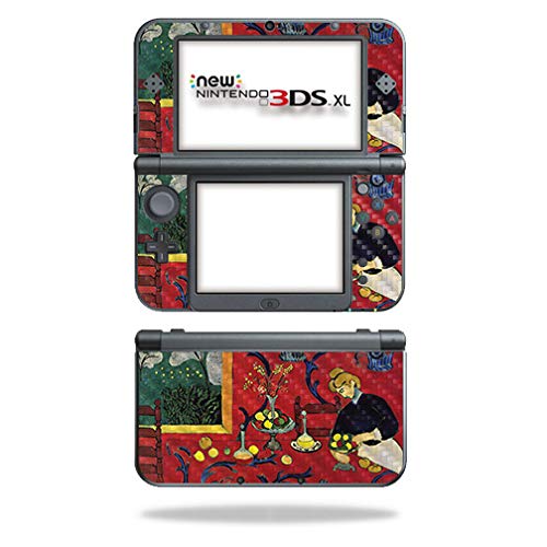 MightySkins Carbon Fiber Skin for Nintendo New 3DS XL (2015) - Harmony in Red | Protective  Durable Textured Carbon Fiber Finish | Easy to Apply  Remove  and Change Styles | Made in The USA