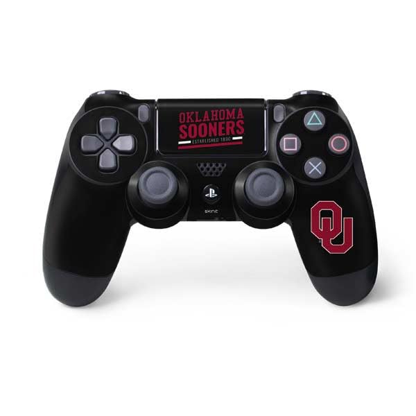 Skinit Decal Gaming Skin Compatible with PS4 Controller - Officially Licensed University of Oklahoma Sooners Est 1890 Design