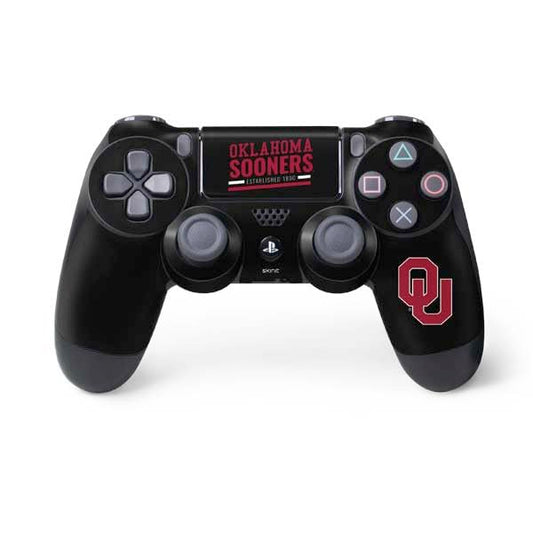 Skinit Decal Gaming Skin Compatible with PS4 Controller - Officially Licensed University of Oklahoma Sooners Est 1890 Design
