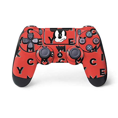 Skinit Decal Gaming Skin Compatible with PS4 Controller - Officially Licensed Disney Mickey Mouse Grumpy Face Design