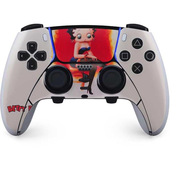 Skinit Decal Gaming Skin Compatible with PS5 DualSense Edge Pro Controller - Officially Licensed Betty Boop Stockings Design