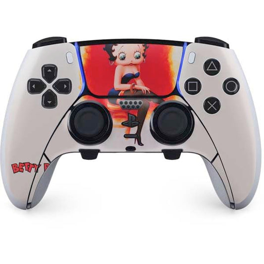 Skinit Decal Gaming Skin Compatible with PS5 DualSense Edge Pro Controller - Officially Licensed Betty Boop Stockings Design
