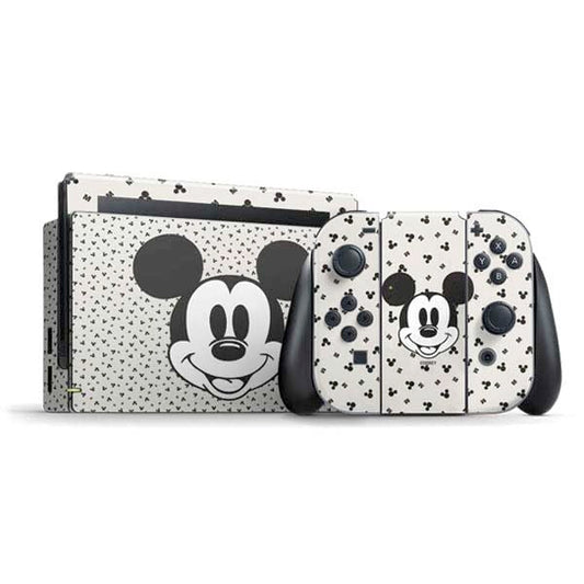 Skinit Decal Gaming Skin Compatible with Nintendo Switch Bundle - Officially Licensed Disney Mickey Mouse Classic Design