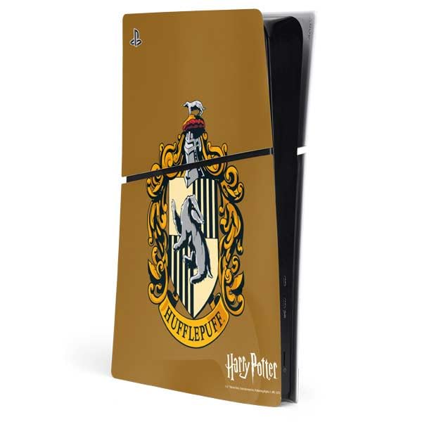 Skinit Decal Gaming Skin Compatible with PS5 Slim Digital Edition Console - Officially Licensed Wizarding World Harry Potter Hufflepuff House Crest Design