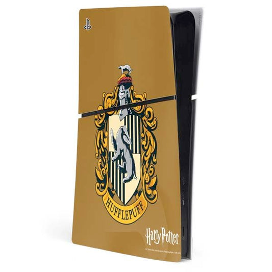 Skinit Decal Gaming Skin Compatible with PS5 Slim Digital Edition Console - Officially Licensed Wizarding World Harry Potter Hufflepuff House Crest Design
