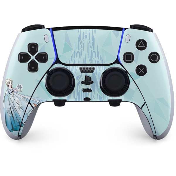 Skinit Decal Gaming Skin Compatible with PS5 DualSense Edge Pro Controller - Officially Licensed Disney Frozen Elsa and Olaf Art Design