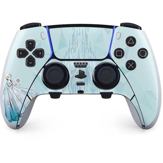 Skinit Decal Gaming Skin Compatible with PS5 DualSense Edge Pro Controller - Officially Licensed Disney Frozen Elsa and Olaf Art Design