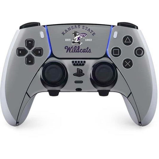 Skinit Decal Gaming Skin Compatible with PS5 DualSense Edge Pro Controller - Officially Licensed Kansas State University Wildcats Est 1863 Design